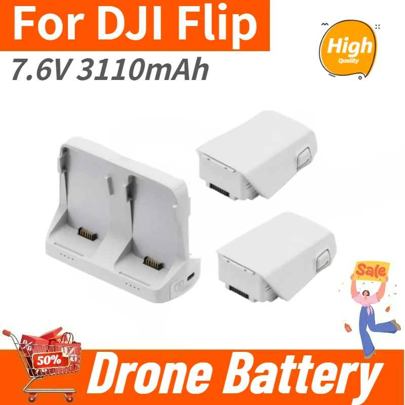 High Quality 7.6V 3110mAh Drone Battery for DJI Flip Brand New Replacement Battery
High Quality 7.6V 3110mAh Drone Battery for DJI Flip Brand New Replacement Battery