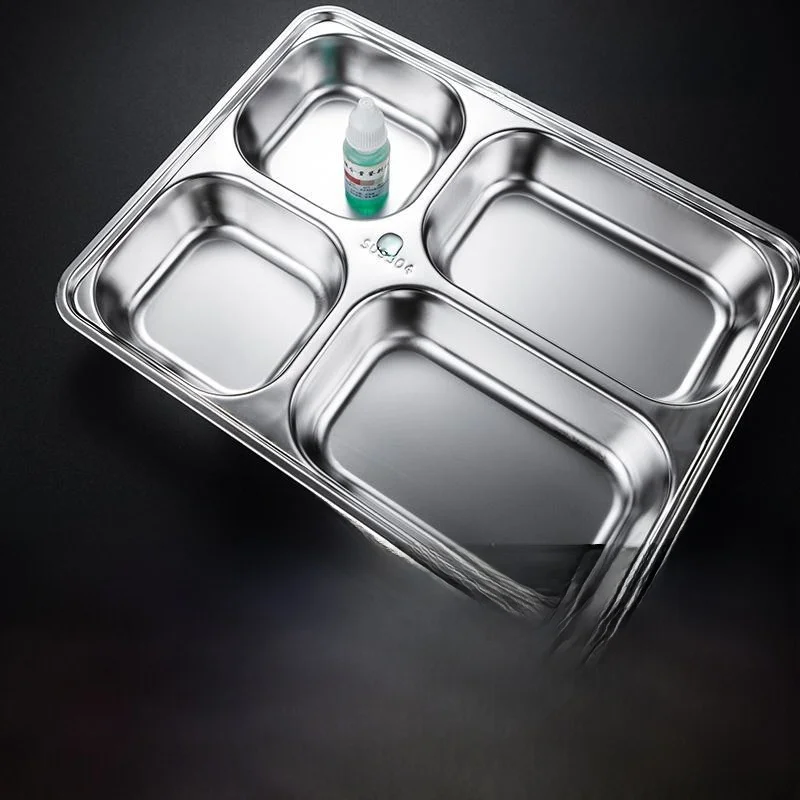 Thiened 304 Stainl Steel Square Four id Five id Fast Food Plate Adult Student Ceteria Lunch Box Partitioned Rice Box
Thiened 304 Stainl Steel Square Four id Five id Fast Food Plate Adult Student Ceteria Lunch Box Partitioned Rice Box