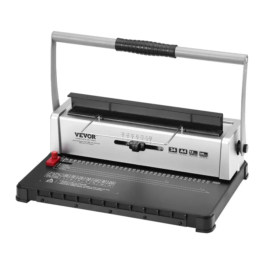 Coil Spiral Binding Machine Manual Book Maker 34Holes Binding 120 Sheets Punch Binder with Adjustable 3 16 9 16 Coil Binding S
Coil Spiral Binding Machine Manual Book Maker 34Holes Binding 120 Sheets Punch Binder with Adjustable 3 16 9 16 Coil Binding S