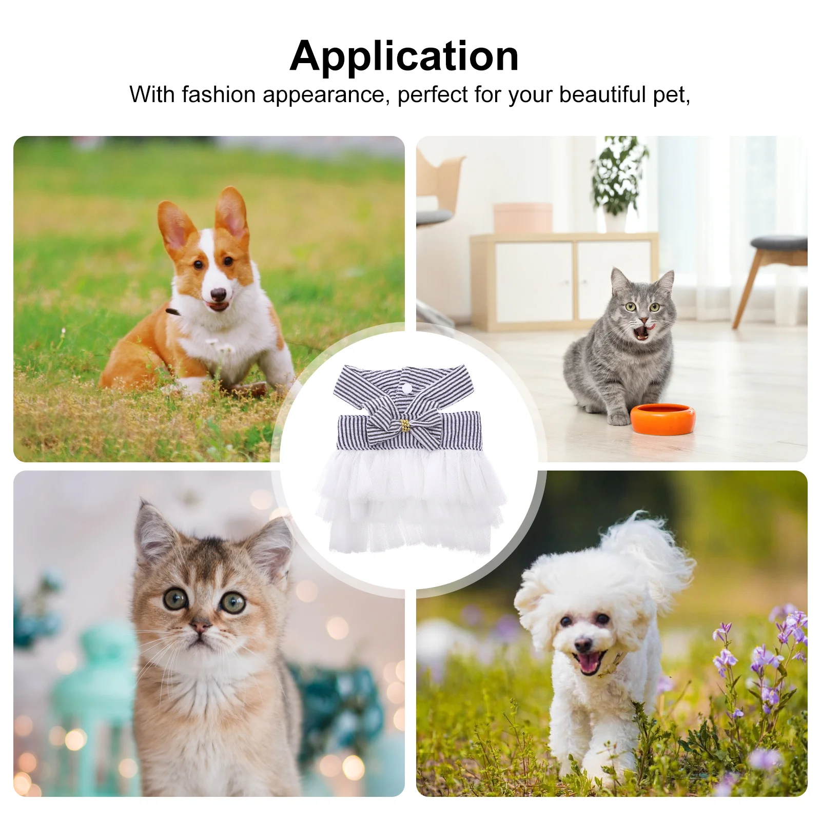 Pet Costume Lovely Dresses Bowknot Design Comfortable Clothing Safe Gentle Non Woven Material Exquisite Embellishment Durable
Pet Costume Lovely Dresses Bowknot Design Comfortable Clothing Safe Gentle Non Woven Material Exquisite Embellishment Durable