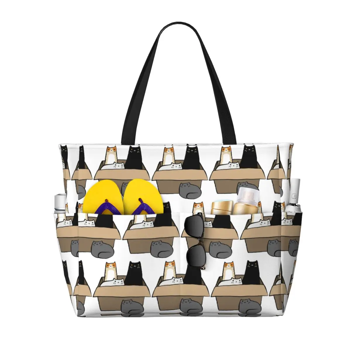 Cats In A Box Beach Tote Bag Sport Gym Yoga Duffle Large Tote Bag Women Travel Bag Fitness bag
Cats In A Box Beach Tote Bag Sport Gym Yoga Duffle Large Tote Bag Women Travel Bag Fitness bag