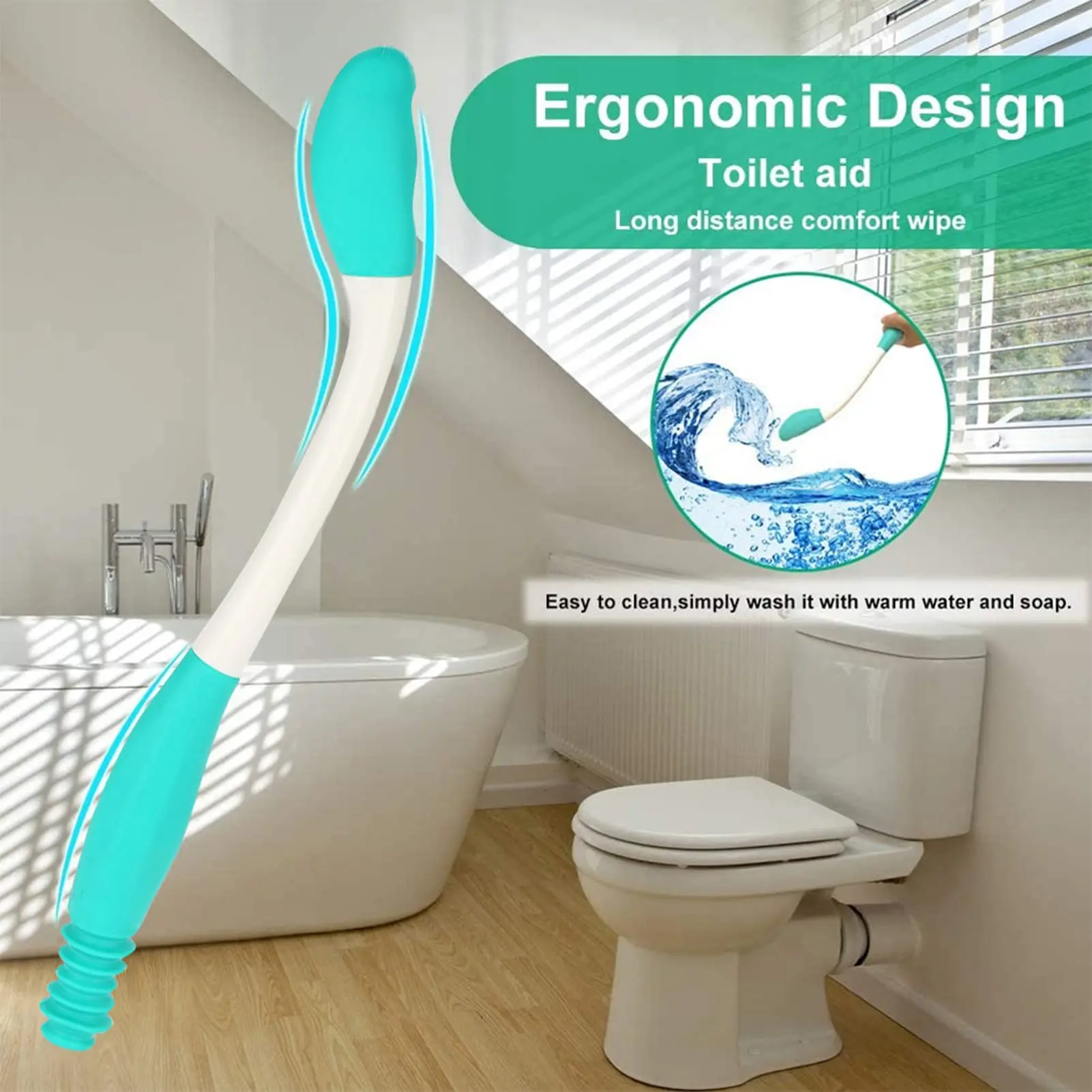 Toilet aids for Wiping Long Reach Comfort Bottom Wiping aid for toileting Butt Wiper for Obesity People, Disabled, Elderly
Toilet aids for Wiping Long Reach Comfort Bottom Wiping aid for toileting Butt Wiper for Obesity People, Disabled, Elderly