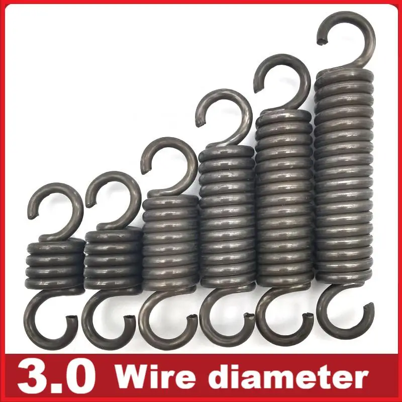 Spring steel single hook spring, Tension spring,Wire Dia3.0mm,Outer Dia16/20/25mm,Length50/100/110/120/130/150/160/180/200/280mm
Spring steel single hook spring, Tension spring,Wire Dia3.0mm,Outer Dia16/20/25mm,Length50/100/110/120/130/150/160/180/200/280mm