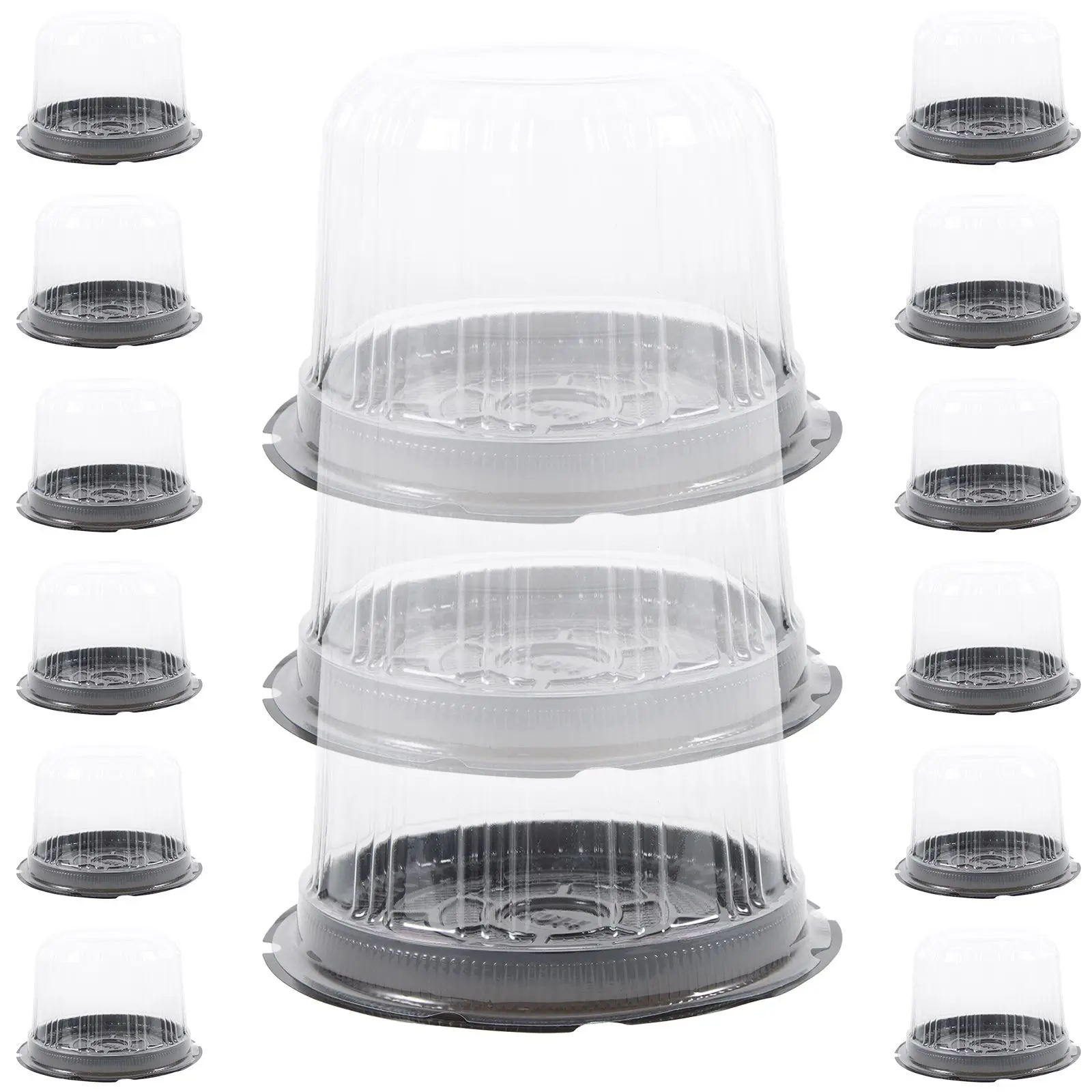 20 Pcs Cake Boxes Clear Round Containers 4 Inch Food Storage Dessert Packaging Holder Black Color Cake Carrier Box Kitchen
20 Pcs Cake Boxes Clear Round Containers 4 Inch Food Storage Dessert Packaging Holder Black Color Cake Carrier Box Kitchen