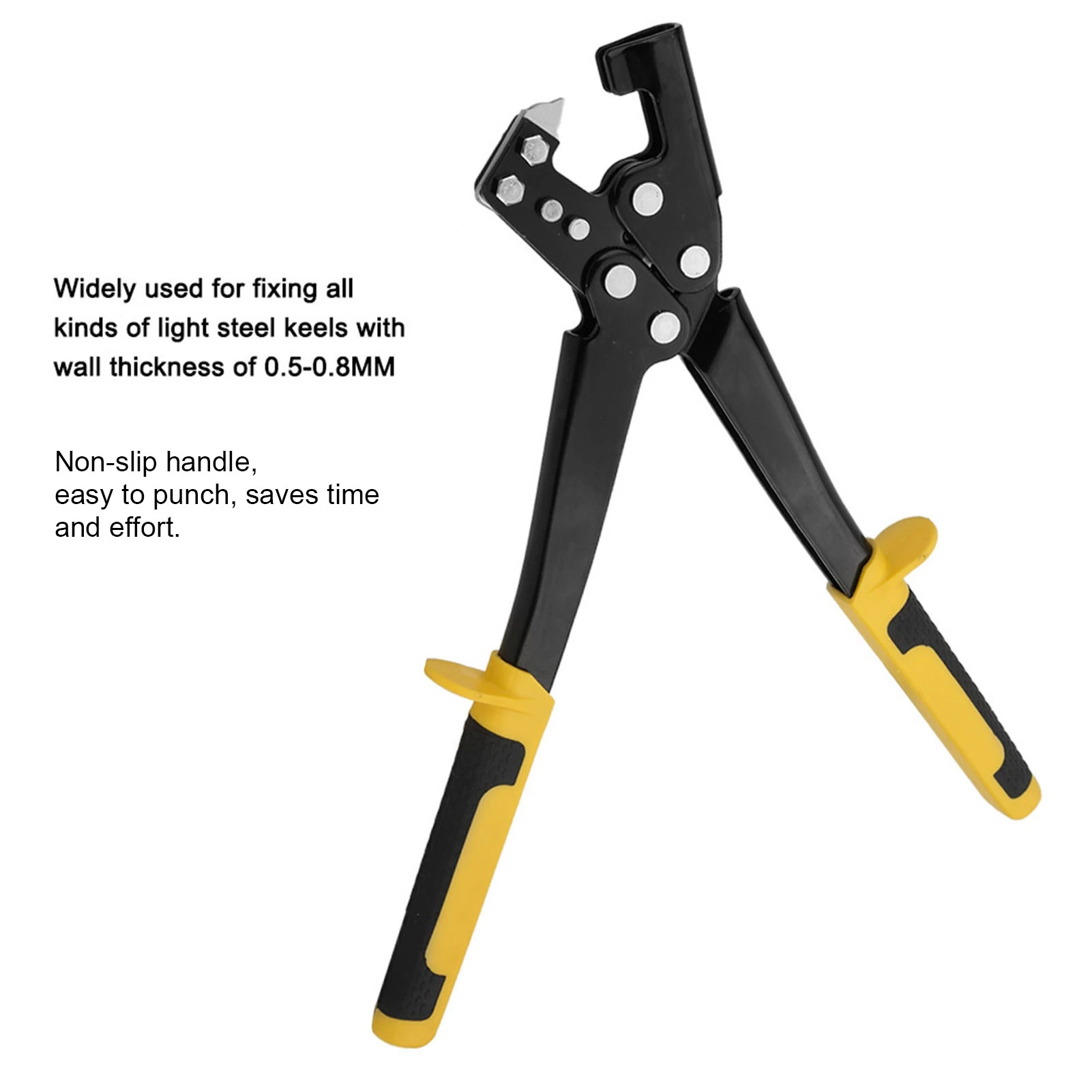 Steel Stud Crimper Keel Crimper Pliers Light Steel Keel Fixed Punching Pliers Handle Stud Crimper for Decoration Ceiling
Steel Stud Crimper Keel Crimper Pliers Light Steel Keel Fixed Punching Pliers Handle Stud Crimper for Decoration Ceiling