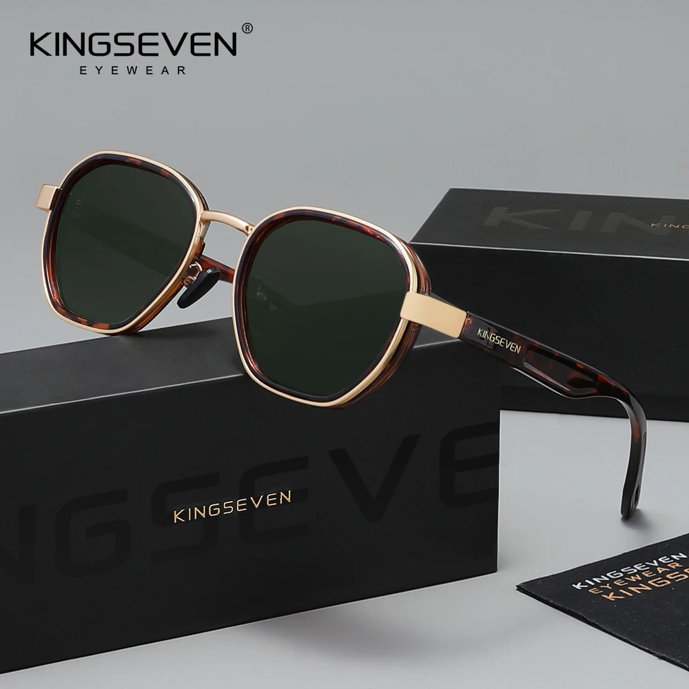 Мужские круглые солнцезащитные очки KINGSEVEN, роскошные модные женские очки для вождения, винтажный стиль, поляризационные, с защитой от ультрафиолета UV400, антибликовые
Мужские круглые солнцезащитные очки KINGSEVEN, роскошные модные женские очки для вождения, винтажный стиль, поляризационные, с защитой от ультрафиолета UV400, антибликовые
