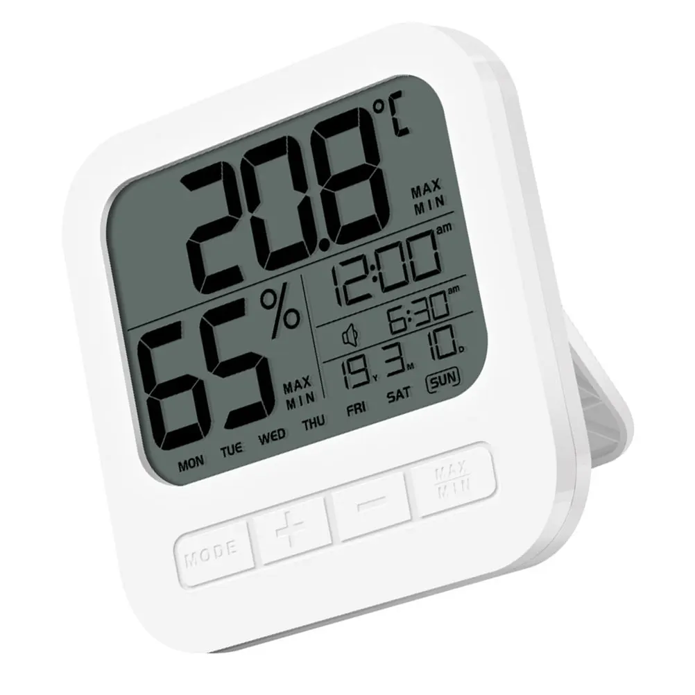 Digital Thermometer Hygrometer High Accuracy Indoor Temperature Humidity Meter White Home Use Celsius Fahrenheit Switch Max Min
Digital Thermometer Hygrometer High Accuracy Indoor Temperature Humidity Meter White Home Use Celsius Fahrenheit Switch Max Min