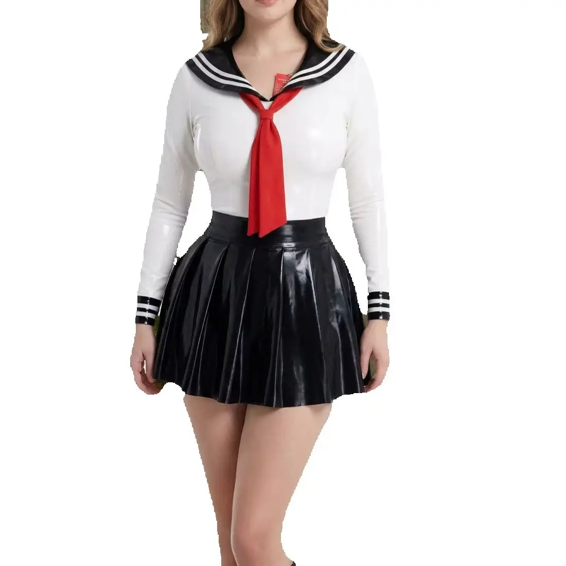 Cosplay costume Japanese latex ammonia spliced JK uniform skirt set preppy style Sailor Dress suit three piece role-playing set
Cosplay costume Japanese latex ammonia spliced JK uniform skirt set preppy style Sailor Dress suit three piece role-playing set