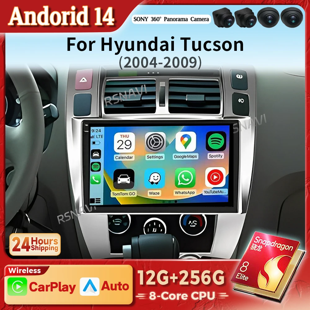 Android 14 Carplay Auto 2K Screen Car Radio Player For Hyundai Tucson 2004 2005 - 2009 Autoradio BT Multimedia Stereo Snapdragon
Android 14 Carplay Auto 2K Screen Car Radio Player For Hyundai Tucson 2004 2005 - 2009 Autoradio BT Multimedia Stereo Snapdragon