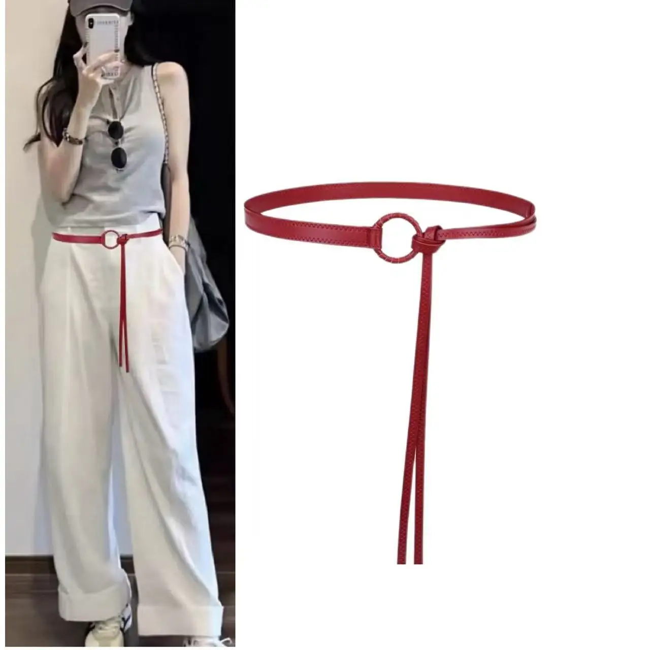 New Vintage Red Waist Belt for Women Fashion Thin Waist Chain Decor for Jeans Dresses
New Vintage Red Waist Belt for Women Fashion Thin Waist Chain Decor for Jeans Dresses