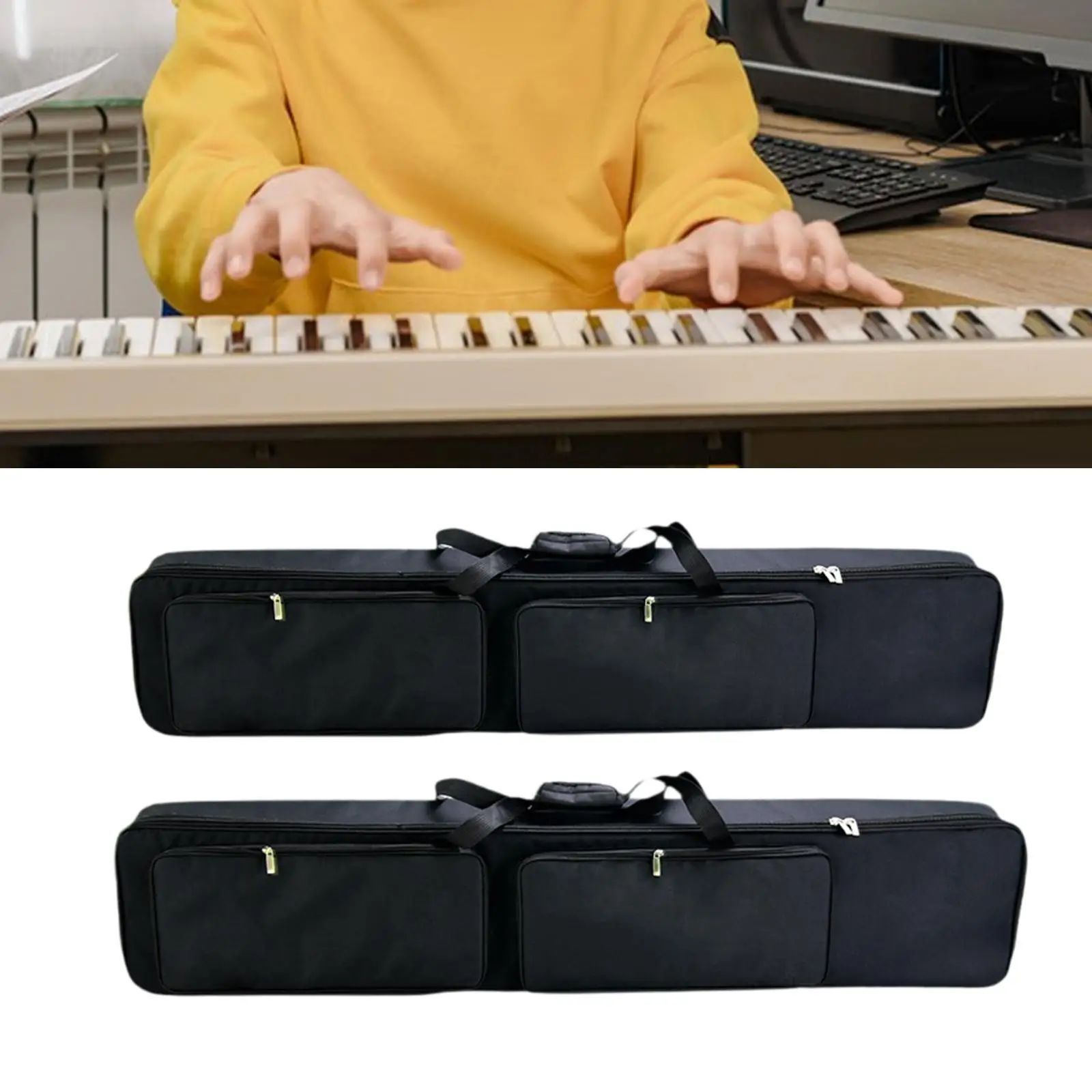 88 Key Electric Piano Keyboard Gig Bag 88 Key Electric Piano Bag Handbag Practical Padded Electronic Piano Cover for Studio
88 Key Electric Piano Keyboard Gig Bag 88 Key Electric Piano Bag Handbag Practical Padded Electronic Piano Cover for Studio