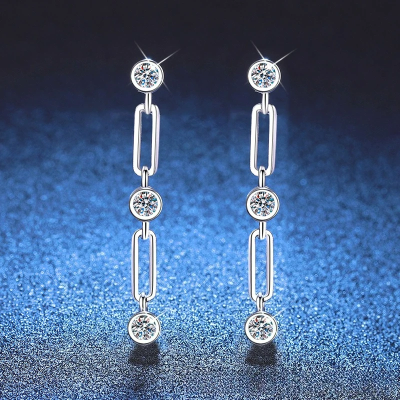Platinum PT950 18K Gold Earrings, Moissanite Earrings, Bubble Tassels, Fashionable and Luxurious Style, 0.6carat Moissanite
Platinum PT950 18K Gold Earrings, Moissanite Earrings, Bubble Tassels, Fashionable and Luxurious Style, 0.6carat Moissanite