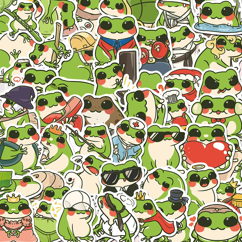 10/30/50Pcs Cute Funny Cartoon Frog Stickers Anime Kawaii Animal Decal DIY Luggage Car Fridge PVC Graffiti Sticker Gift for Kids
10/30/50Pcs Cute Funny Cartoon Frog Stickers Anime Kawaii Animal Decal DIY Luggage Car Fridge PVC Graffiti Sticker Gift for Kids