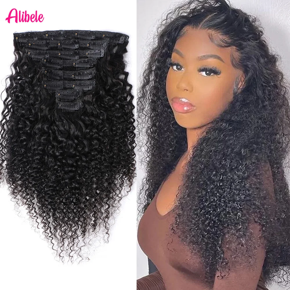 Alibele 8Pcs/Set Full Head Natural Color Clips In Human Hair Extensions 100% Peruvian Remy Human Hair For Women 120G Kinky Curly
Alibele 8Pcs/Set Full Head Natural Color Clips In Human Hair Extensions 100% Peruvian Remy Human Hair For Women 120G Kinky Curly