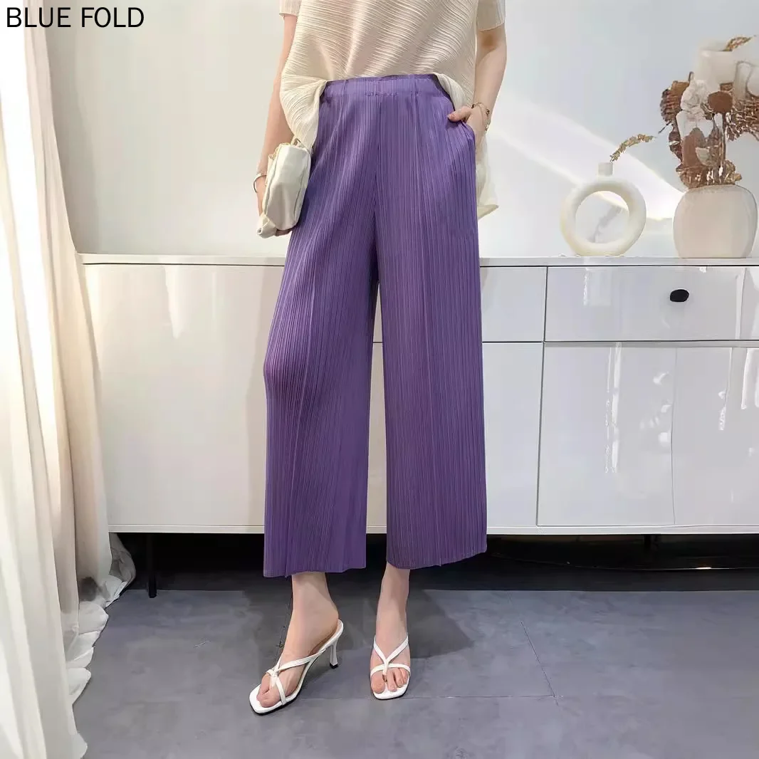 MIYAKE High-grade Pleated Pants Women Summer Drape High Waist Nine-point Straight Tube Comfortable Casual Versatile Cigarette
MIYAKE High-grade Pleated Pants Women Summer Drape High Waist Nine-point Straight Tube Comfortable Casual Versatile Cigarette