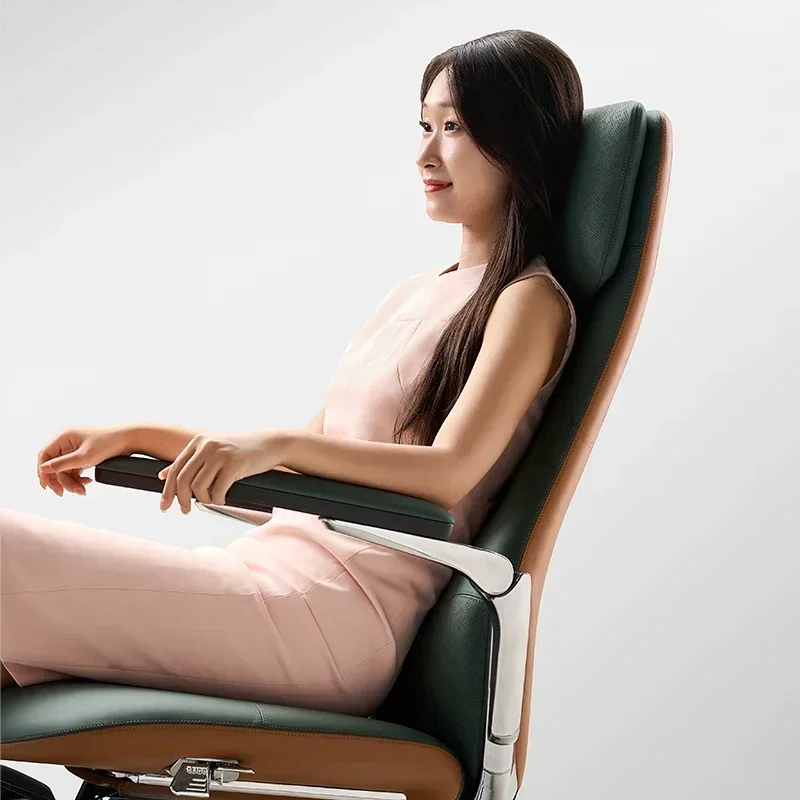 Ergonomic Chair Home Office Chair Comfortable and sedentary, high-end leather office meeting boss chair
Ergonomic Chair Home Office Chair Comfortable and sedentary, high-end leather office meeting boss chair