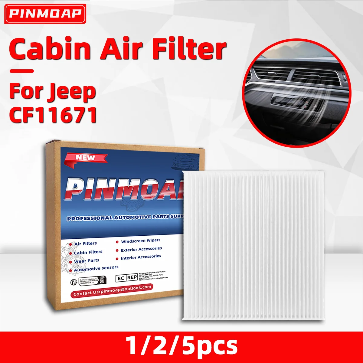 PINMOAP Automotive Air Conditioning Filter EG21-61-P11 68318365AA Is Suitable For Jeep Wagoneer Mazada 6 CX-7 RAM(2016-2021)
PINMOAP Automotive Air Conditioning Filter EG21-61-P11 68318365AA Is Suitable For Jeep Wagoneer Mazada 6 CX-7 RAM(2016-2021)