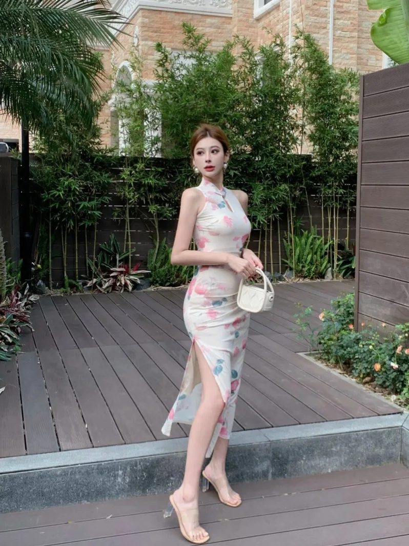 Coigarsam женское длинное платье в китайском стиле Cheongsam без рукавов с принтом платья-футляры
Coigarsam женское длинное платье в китайском стиле Cheongsam без рукавов с принтом платья-футляры