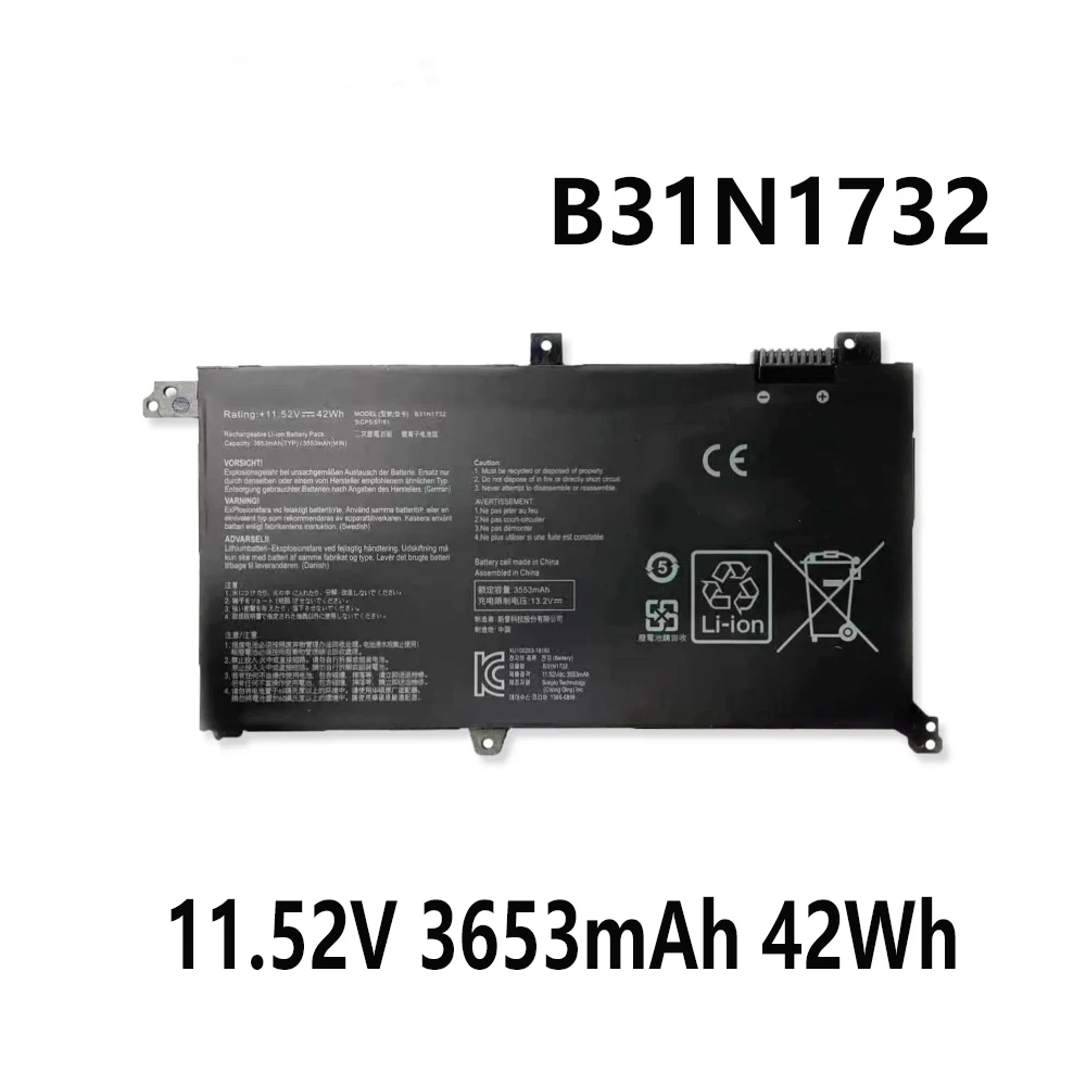 B31N1732 11.52V 3653mAh 42Wh Battery for Asus VivoBook s14 s430fa s430fn s430ua x430uf B31Bi9H S430FA-EB039R X430UN-1E
B31N1732 11.52V 3653mAh 42Wh Battery for Asus VivoBook s14 s430fa s430fn s430ua x430uf B31Bi9H S430FA-EB039R X430UN-1E
