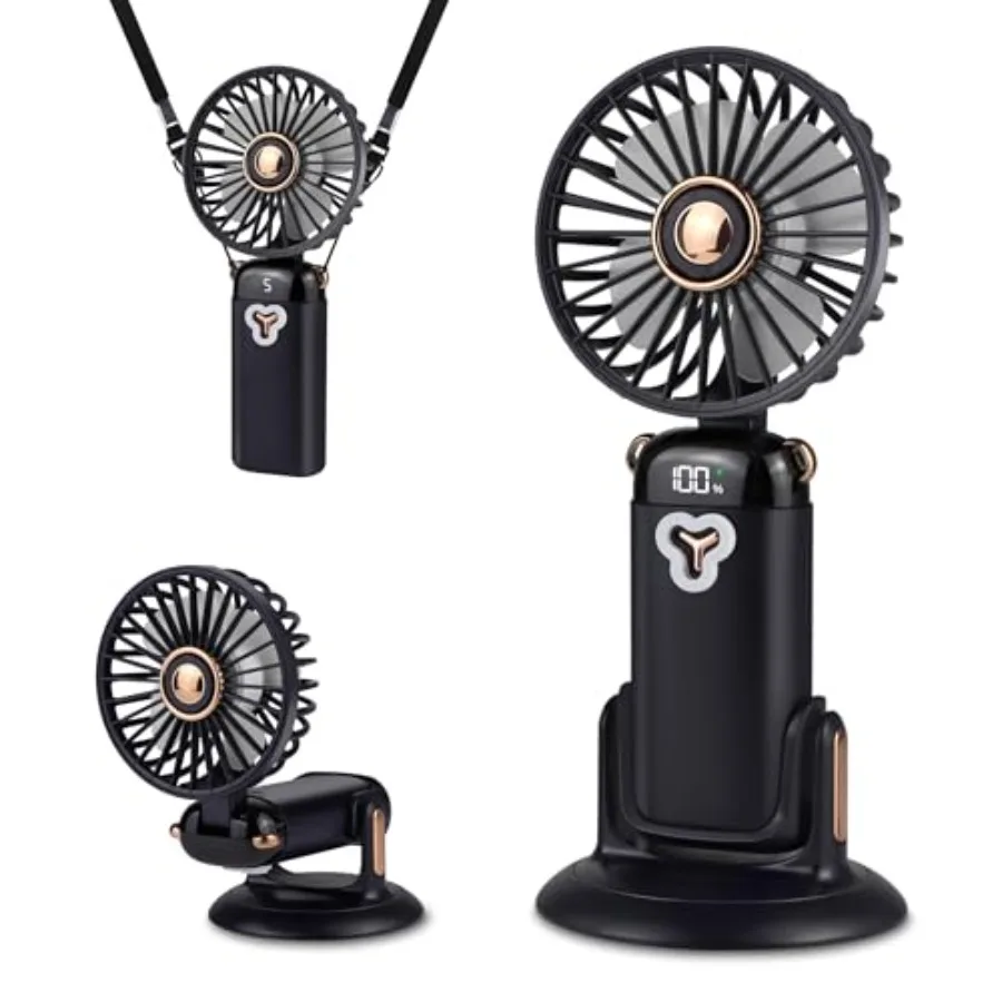 Versatile 4-in-1 Portable Handheld Fan, Battery Operated Fan with Base, 90°Ajustable, Rechargeable Mini Fans, digital display a
Versatile 4-in-1 Portable Handheld Fan, Battery Operated Fan with Base, 90°Ajustable, Rechargeable Mini Fans, digital display a