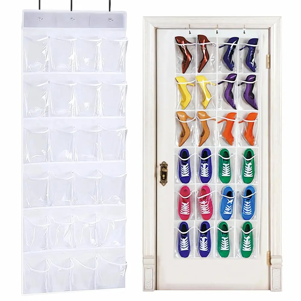 24-Pocket Over-The-Door Shoe Organiser, Folding Hanging Organiser Racks With Hooks, Heavy-Duty Hanging Mesh Holder For Bedroom,
24-Pocket Over-The-Door Shoe Organiser, Folding Hanging Organiser Racks With Hooks, Heavy-Duty Hanging Mesh Holder For Bedroom,
