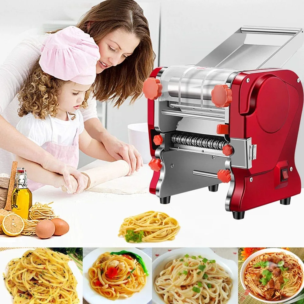 Pasta Making Machine,Electric Noodle&Dumpling Maker For Home/Commercial Use,Full Stainless Steel Dual Knife No Disassembled
Pasta Making Machine,Electric Noodle&Dumpling Maker For Home/Commercial Use,Full Stainless Steel Dual Knife No Disassembled