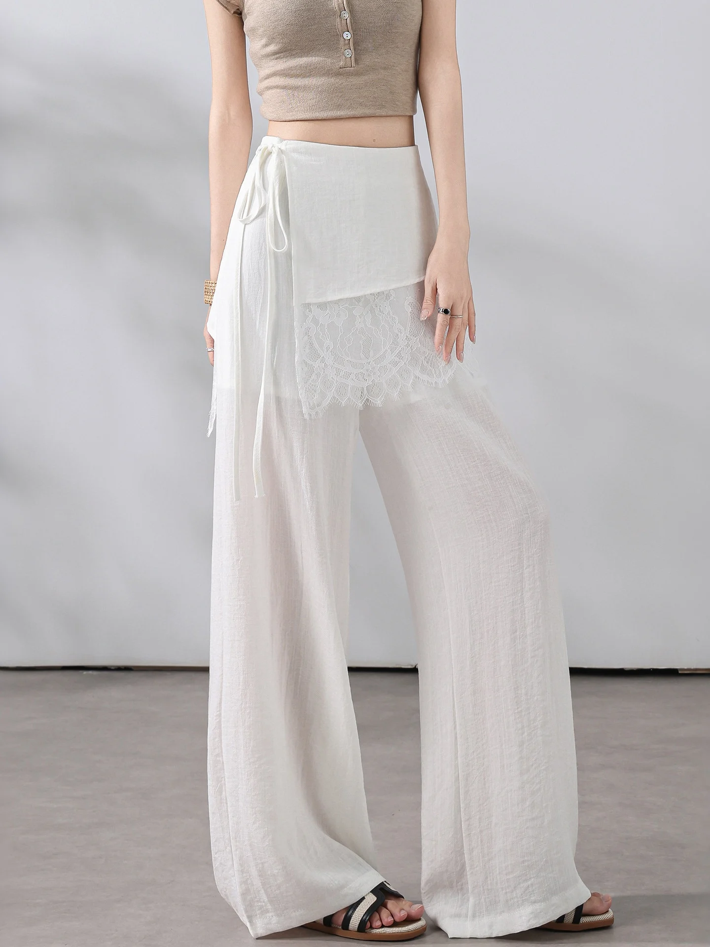 White Cotton Linen Lace Patchwork Fake Two-Piece Pants Skirt Women Unique Exquisite Super Beautiful Casual Long Pants Summer ...
White Cotton Linen Lace Patchwork Fake Two-Piece Pants Skirt Women Unique Exquisite Super Beautiful Casual Long Pants Summer ...