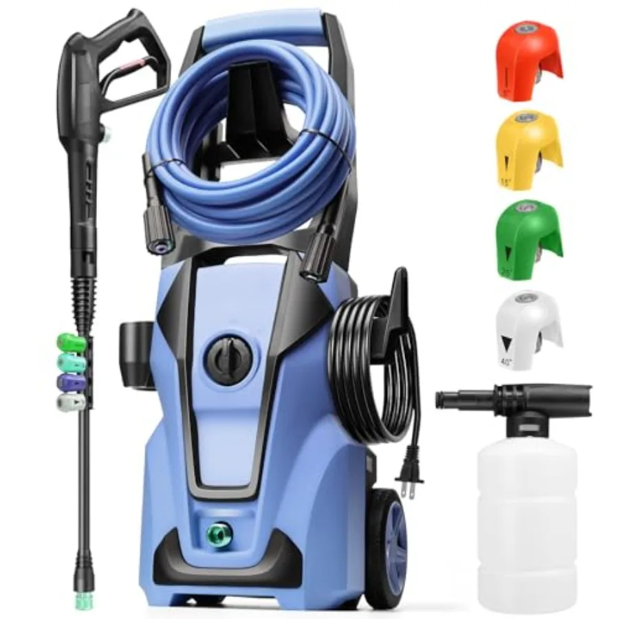 Мойка высокого давления 5000PSI с гибким удлинительным шлангом 33 фута для автомобилей/патио/подъездных путей, синяя
Мойка высокого давления 5000PSI с гибким удлинительным шлангом 33 фута для автомобилей/патио/подъездных путей, синяя