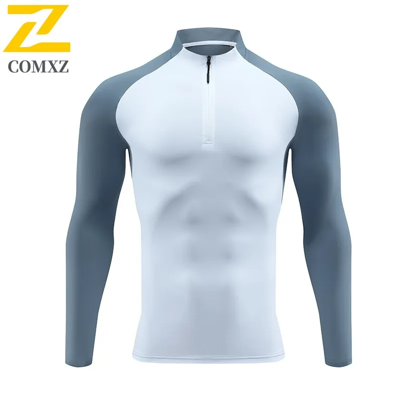 COMXZ Half Zip Training Men High Quality Stretch Long Sleeve Quick Dry Shirt 2025 Spring Lightweight Running Sport Fitness Shirt
COMXZ Half Zip Training Men High Quality Stretch Long Sleeve Quick Dry Shirt 2025 Spring Lightweight Running Sport Fitness Shirt