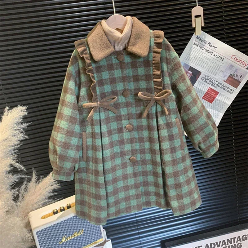 Children A-Line Plaid Dress knee-high Elegance Square Warm Long Coat Jacket Retro Clothes Kids Baby Girls Princess Autumn Spring
Children A-Line Plaid Dress knee-high Elegance Square Warm Long Coat Jacket Retro Clothes Kids Baby Girls Princess Autumn Spring