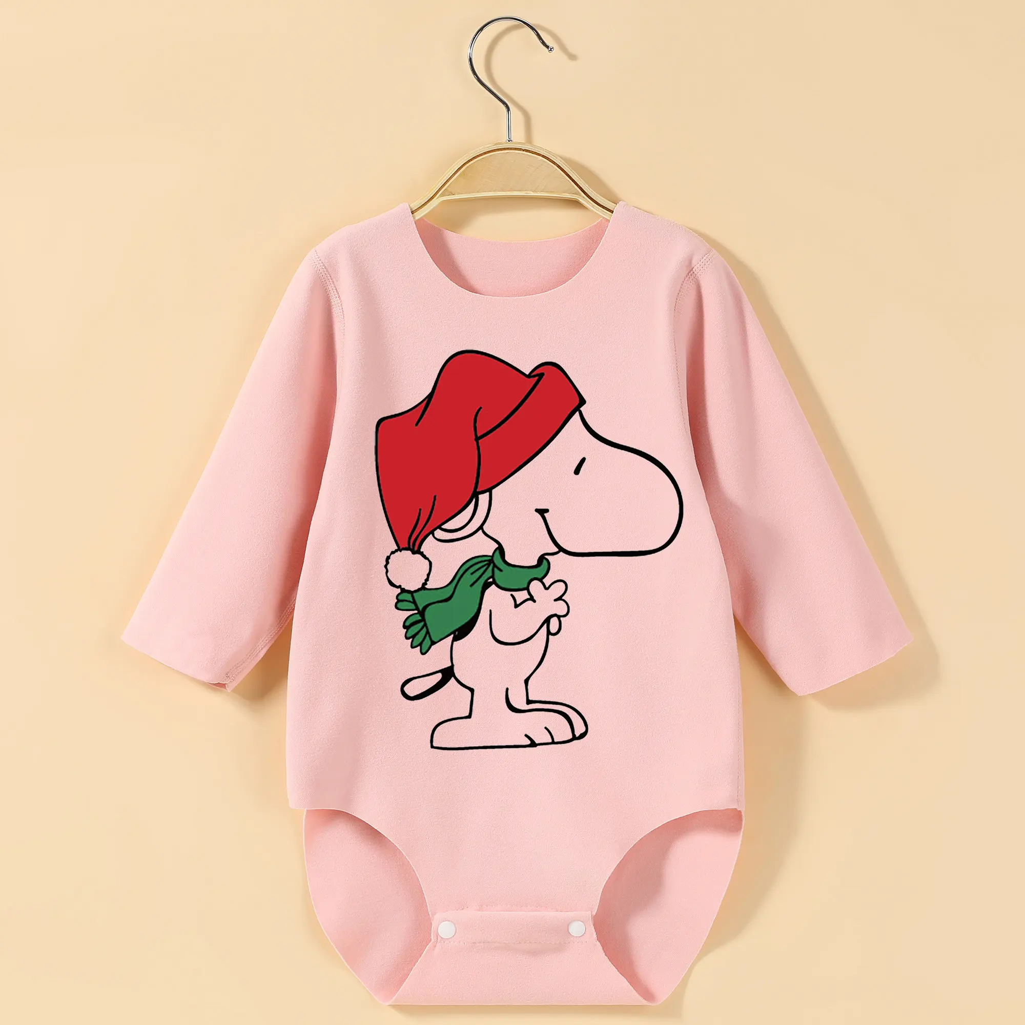 Red Hat and Green Scarf SNOOPY Cute Print Long Sleeves Baby Bodysuit Onesie for Height 60-90CM Baby Cloths Comfortable Jumpsuit
Red Hat and Green Scarf SNOOPY Cute Print Long Sleeves Baby Bodysuit Onesie for Height 60-90CM Baby Cloths Comfortable Jumpsuit