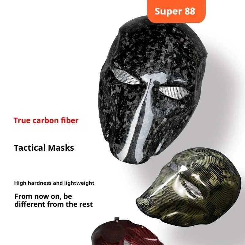 Real carbon fiber tactical mask full face death knell Halloween cos masquerade adult party dry carbon head hood
Real carbon fiber tactical mask full face death knell Halloween cos masquerade adult party dry carbon head hood