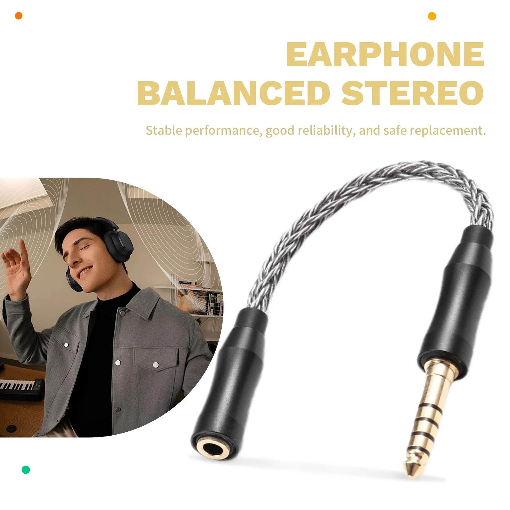 【PUBLICITY】Audio Cable 4.4Mm Female To 3.5 Mm Jack Balanced Adapter Male Conversion Cable Earphone Stereo
【PUBLICITY】Audio Cable 4.4Mm Female To 3.5 Mm Jack Balanced Adapter Male Conversion Cable Earphone Stereo