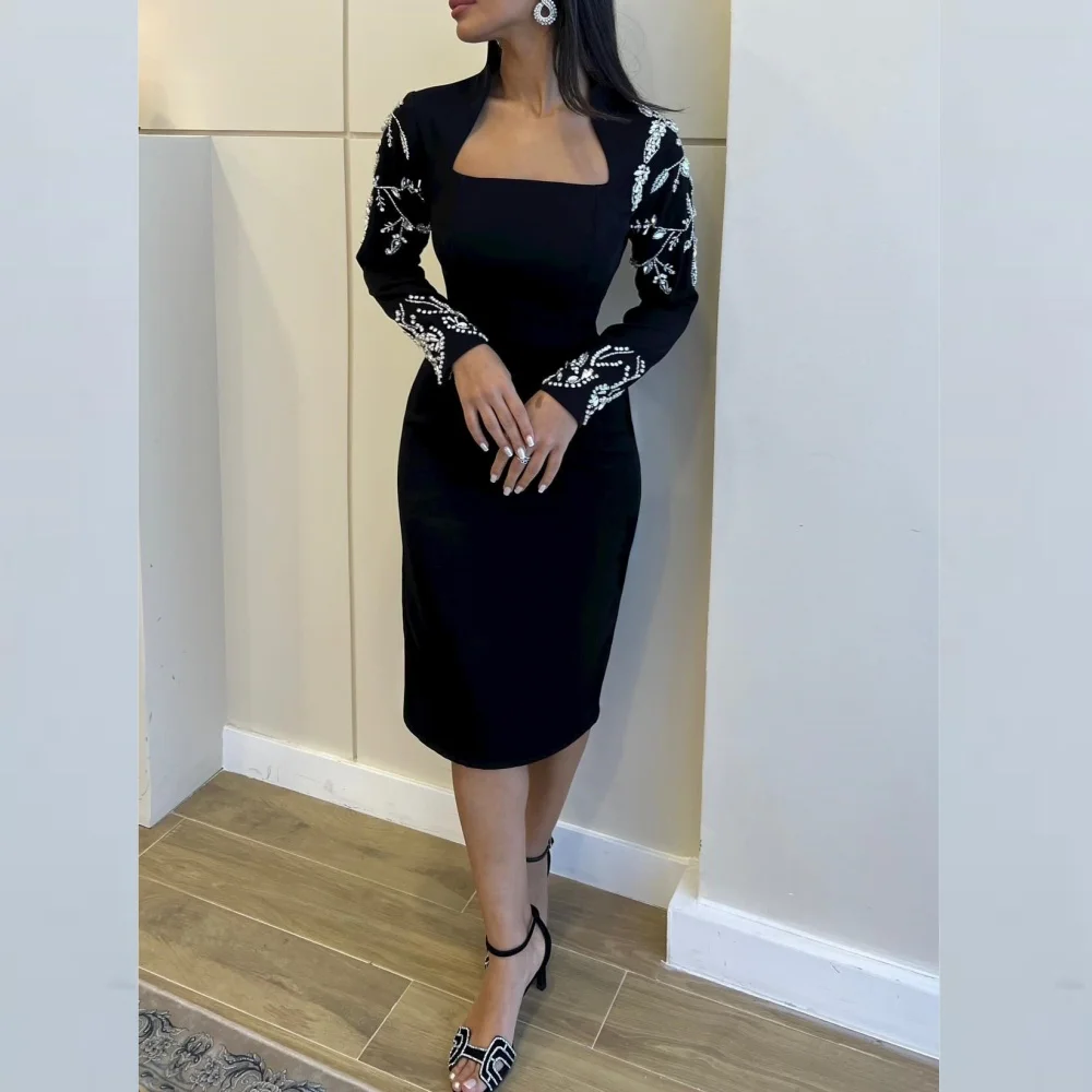 Customized Jersey Applique Sequined Ruched Celebrity A-line Square Neck Bespoke Occasion Gown Midi Dresses
Customized Jersey Applique Sequined Ruched Celebrity A-line Square Neck Bespoke Occasion Gown Midi Dresses