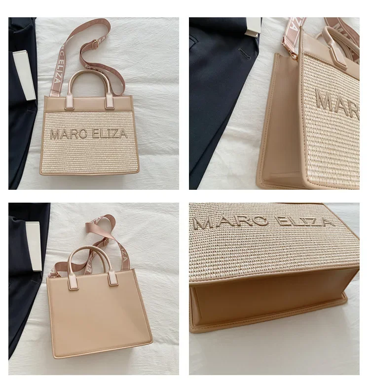 2025 Korean Style Woven Tote Bag Elegant Embroidered Letter Shoulder Purse, Stylish Crossbody Handbag for Women Work & Daily Use
2025 Korean Style Woven Tote Bag Elegant Embroidered Letter Shoulder Purse, Stylish Crossbody Handbag for Women Work & Daily Use