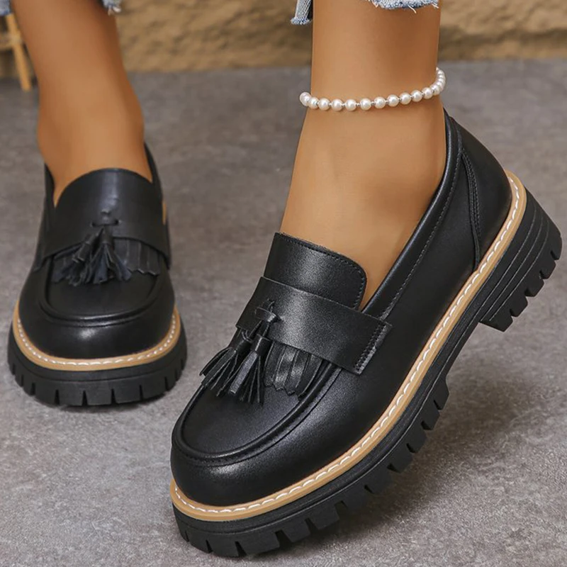 Women Shoes Casual Tassel Solid Loafers Shoes for Women Spring Autumn 2025 Round Toe Sneakers Women's Loafers Square Heel Shoes
Women Shoes Casual Tassel Solid Loafers Shoes for Women Spring Autumn 2025 Round Toe Sneakers Women's Loafers Square Heel Shoes