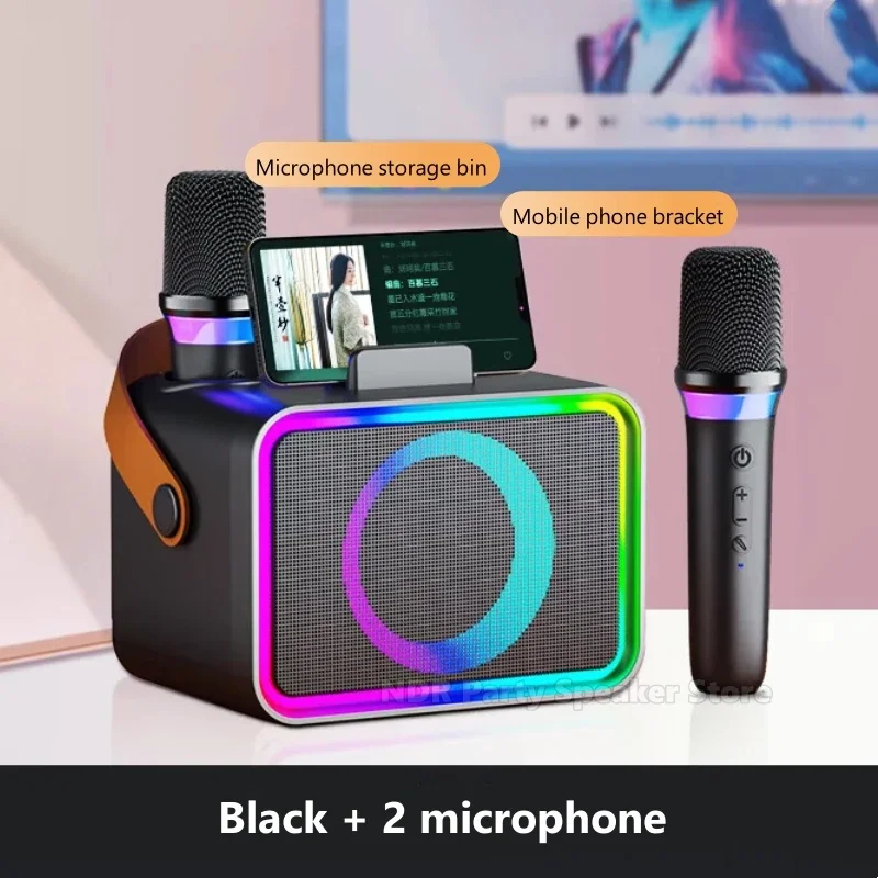 Karaoke Machine Portable Bluetooth Speakers with 2 Wireless Microphones with LED Light PA System Supporting USB/TF/AUX Player
Karaoke Machine Portable Bluetooth Speakers with 2 Wireless Microphones with LED Light PA System Supporting USB/TF/AUX Player