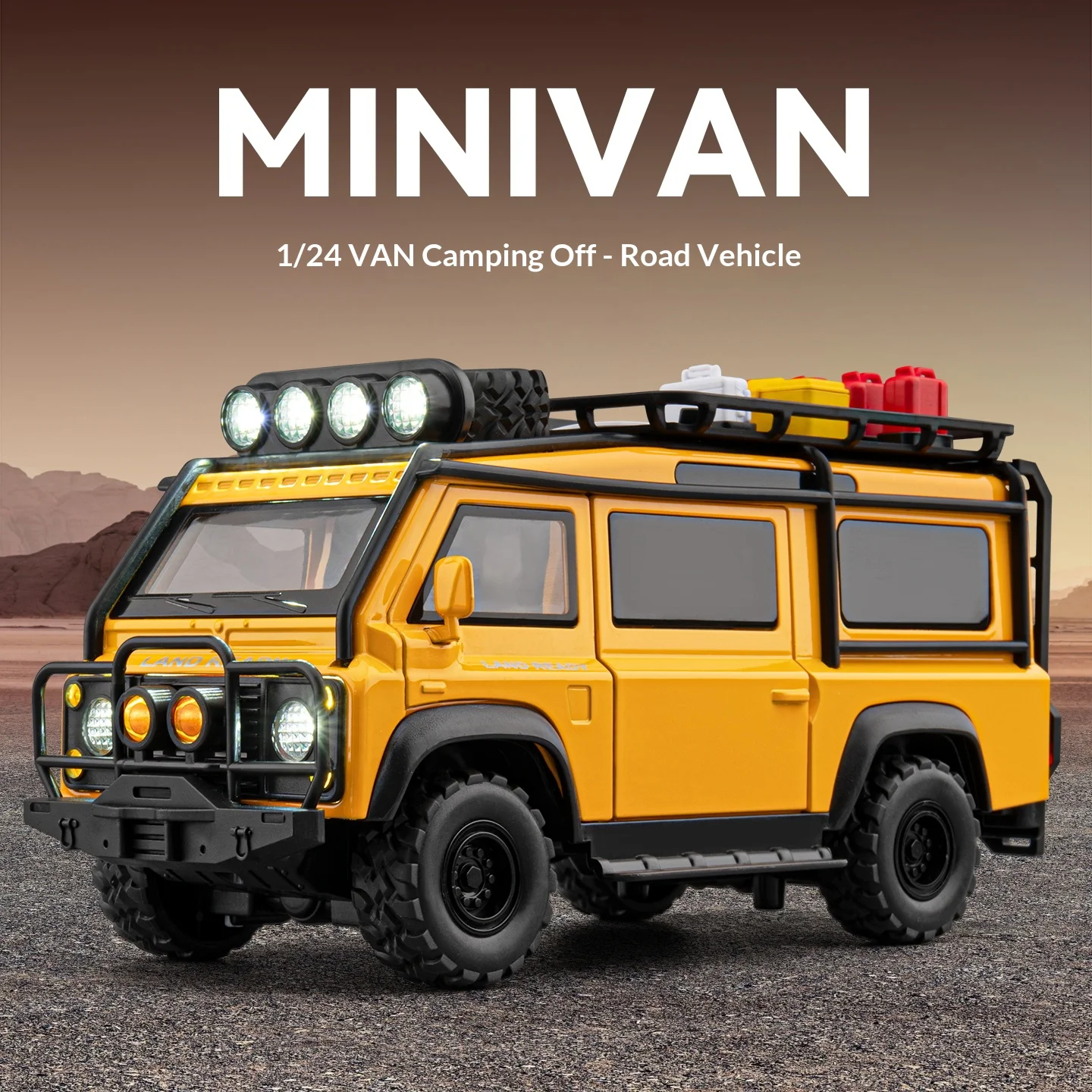 1/24 metal die-cast VAN outdoor off-road vehicle model realistic sound and light rubber tire children's toy Halloween gift
1/24 metal die-cast VAN outdoor off-road vehicle model realistic sound and light rubber tire children's toy Halloween gift