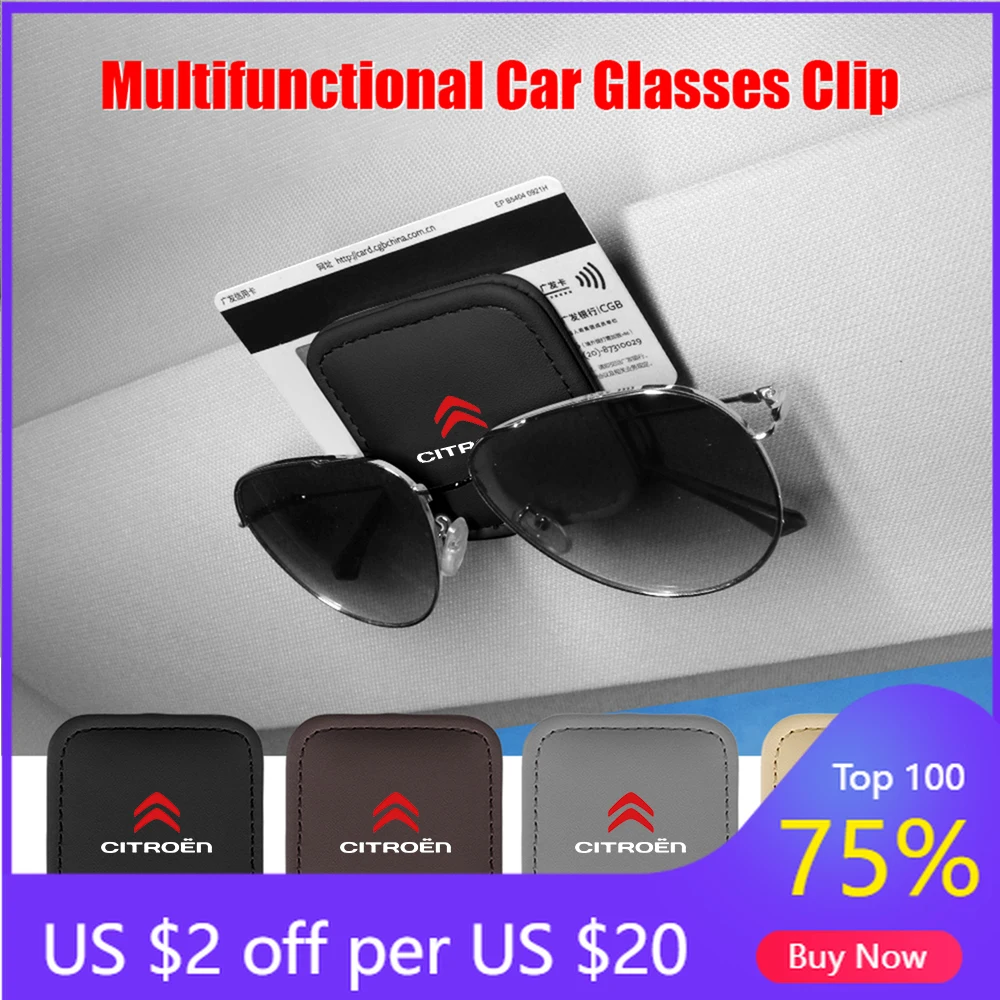 2026 Hot Car Sticker Universal Car Leather Glasses Clip Visor Sunglasses Clip ID Ticket Storage Clip For Citroen C1 C2 C3 VTS C-
2026 Hot Car Sticker Universal Car Leather Glasses Clip Visor Sunglasses Clip ID Ticket Storage Clip For Citroen C1 C2 C3 VTS C-
