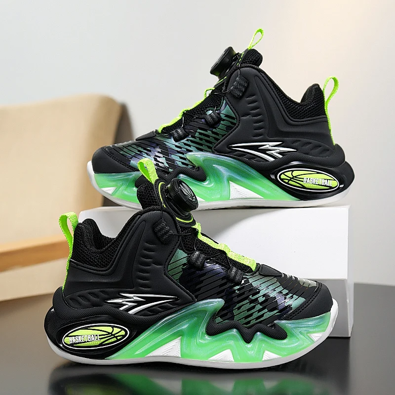 Kids Basketball Sneakers with Quick Lock System Spring Anti-slip Design for Boys School High Top Sport Shoes Athletic Style
Kids Basketball Sneakers with Quick Lock System Spring Anti-slip Design for Boys School High Top Sport Shoes Athletic Style