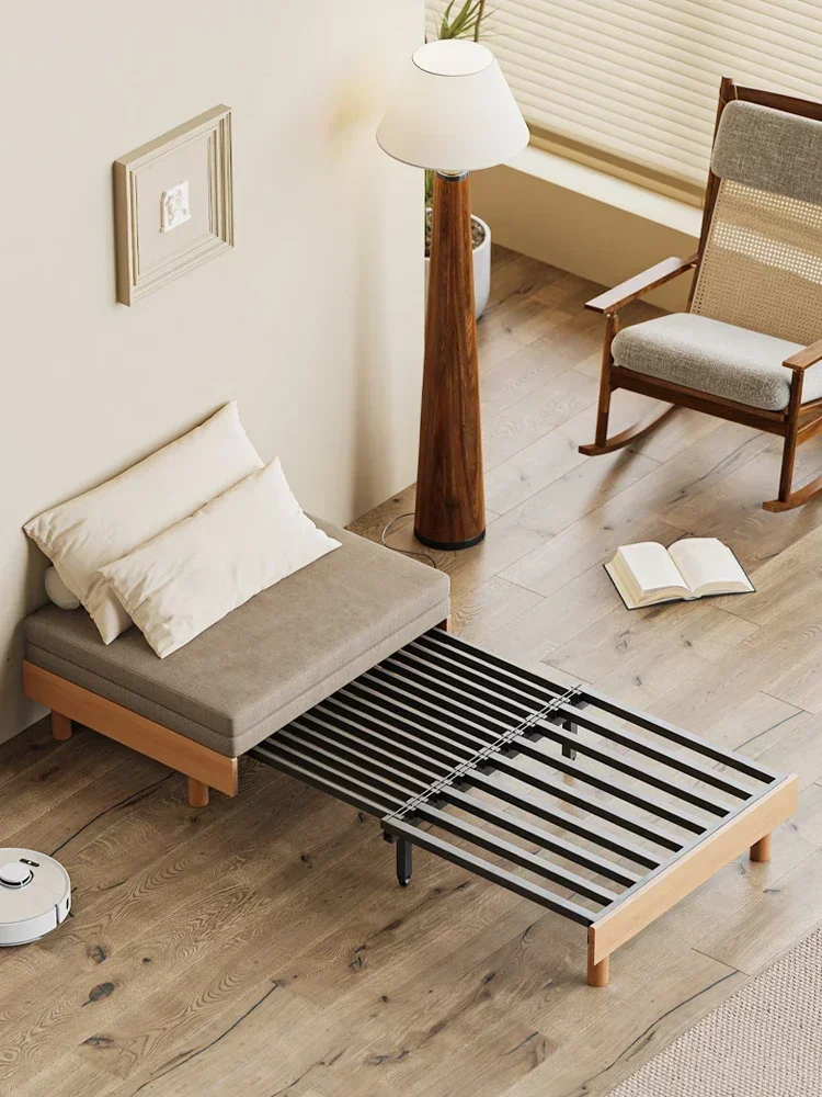 Solid wood sofa bed dual-purpose small apartment foldable single and double economical push-pull retractable bed leather sofa
Solid wood sofa bed dual-purpose small apartment foldable single and double economical push-pull retractable bed leather sofa