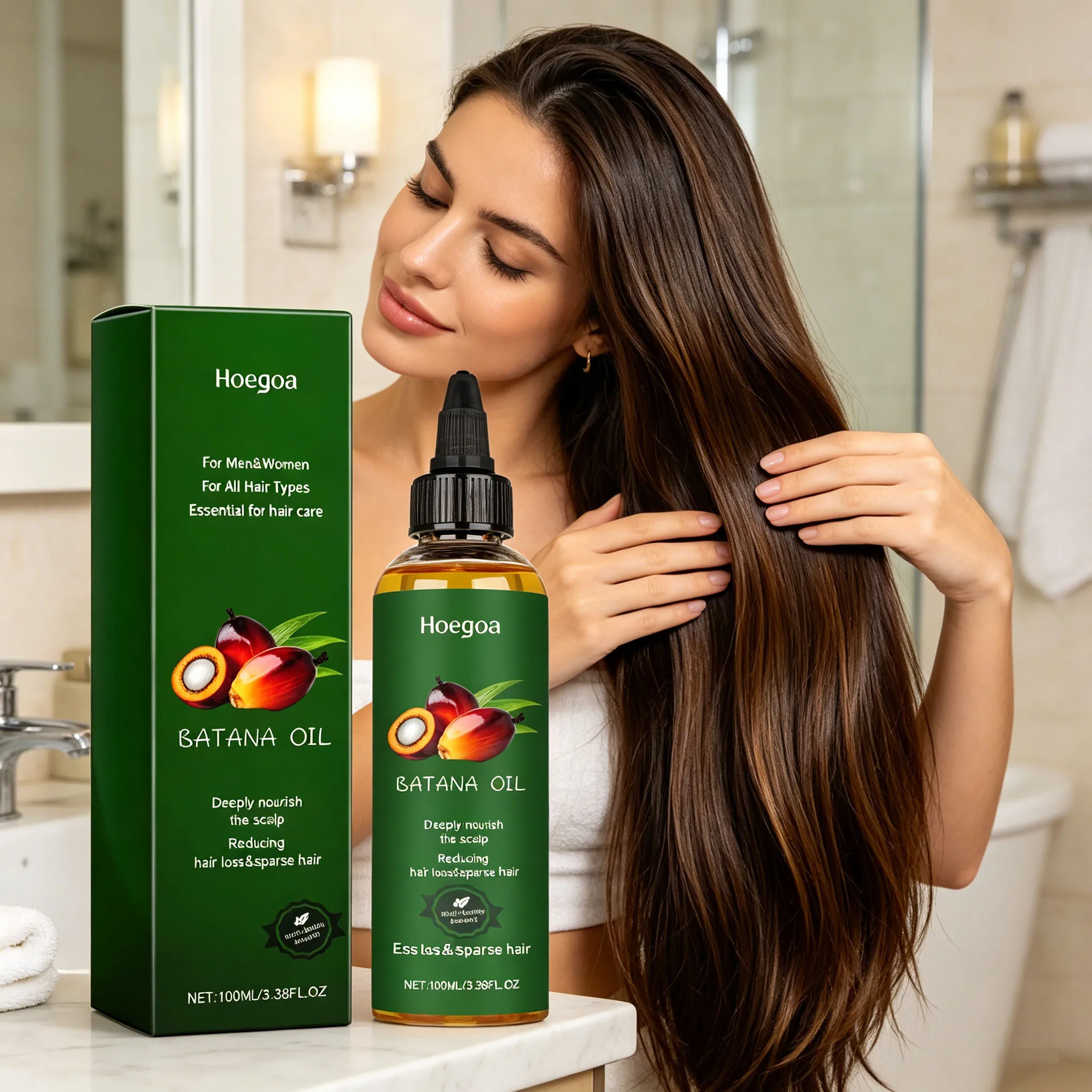 Batana Hair Strengthening Oil Repair Damaged Hair Anti-Loss Increase Hair Thickness Nourishing Scalp Regrowth Hair Essential Oil
Batana Hair Strengthening Oil Repair Damaged Hair Anti-Loss Increase Hair Thickness Nourishing Scalp Regrowth Hair Essential Oil
