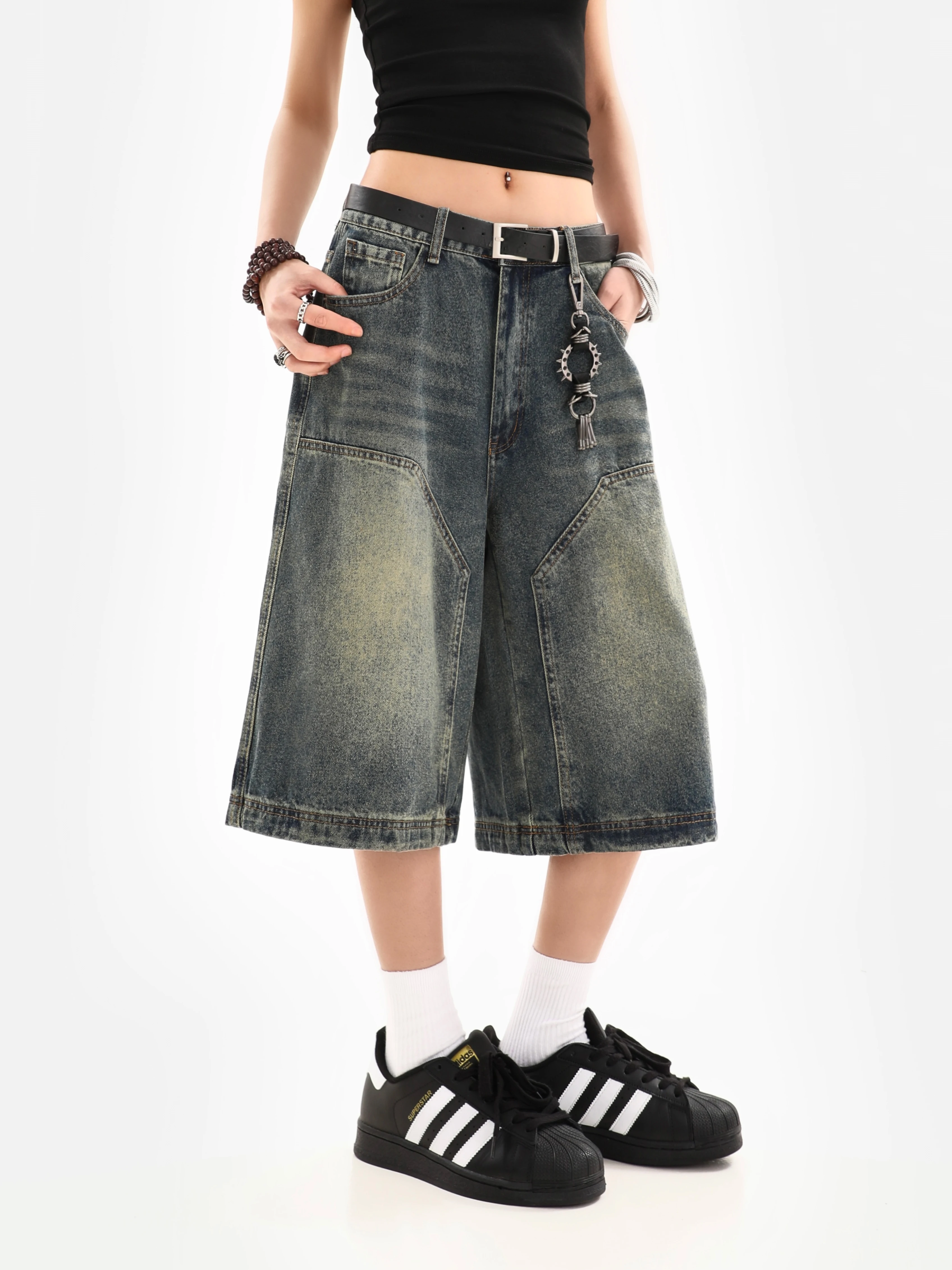 Women's Retro Washed Wide Leg Denim Shorts Harajuku High Waist Loose Jeans 2024 Summer Japanese 2000s Baggy Casual Shorts
Women's Retro Washed Wide Leg Denim Shorts Harajuku High Waist Loose Jeans 2024 Summer Japanese 2000s Baggy Casual Shorts