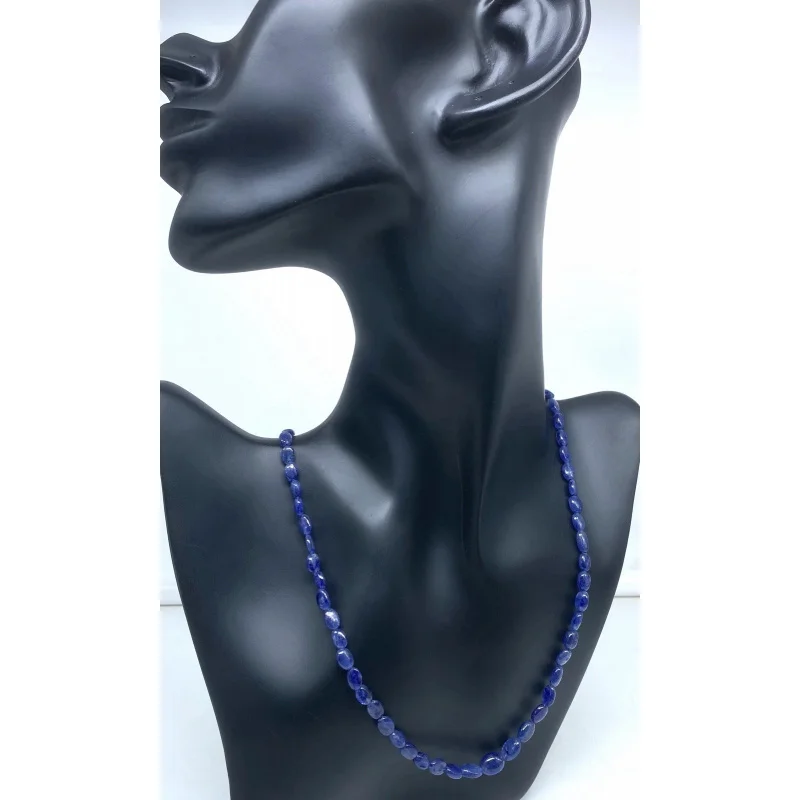 Blue Sapphire Necklace 20” Natural 8-10mm Oval Beads with Sterling Silver Clasp
Blue Sapphire Necklace 20” Natural 8-10mm Oval Beads with Sterling Silver Clasp