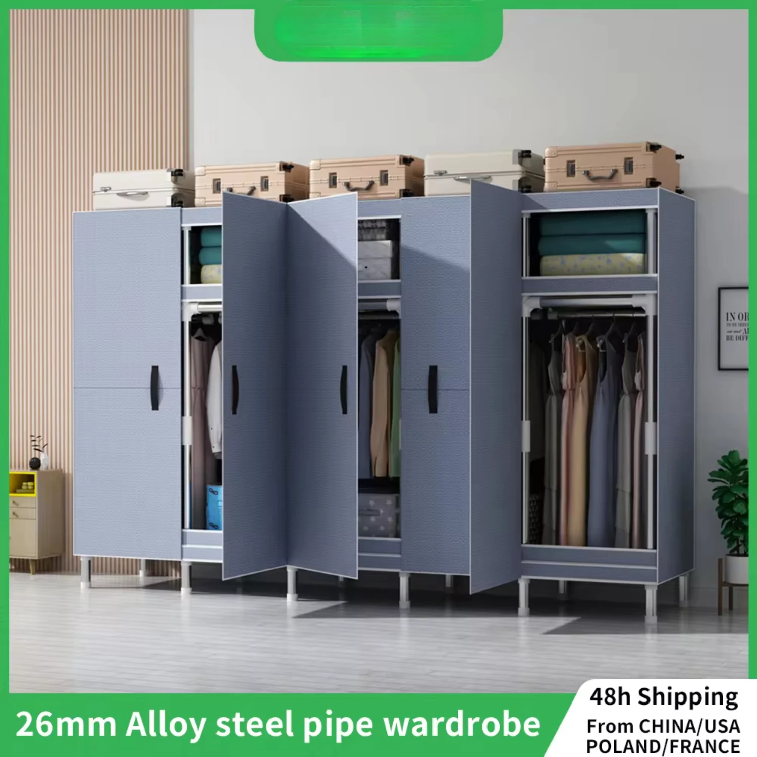 Новые шкафы большой емкости шкаф для спальни 85/125/166/207x45x17 0 см стальная труба поддержка для дома
Новые шкафы большой емкости шкаф для спальни 85/125/166/207x45x17 0 см стальная труба поддержка для дома