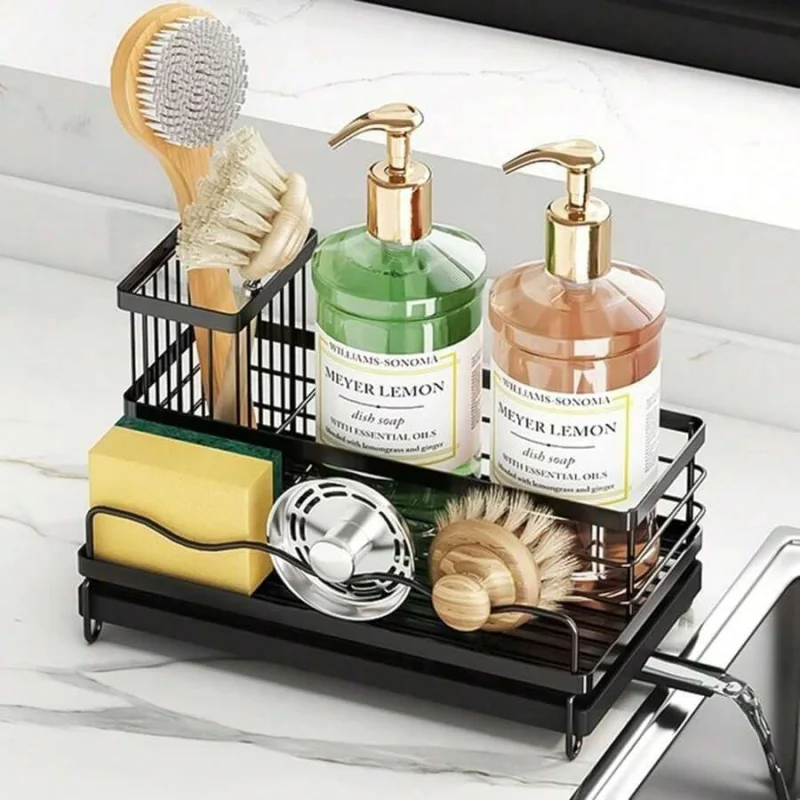 2-Tier Sink Caddy with Removable Drain Board & Adjustable Divider, Space-Saving Stainless Steel Organizer
2-Tier Sink Caddy with Removable Drain Board & Adjustable Divider, Space-Saving Stainless Steel Organizer