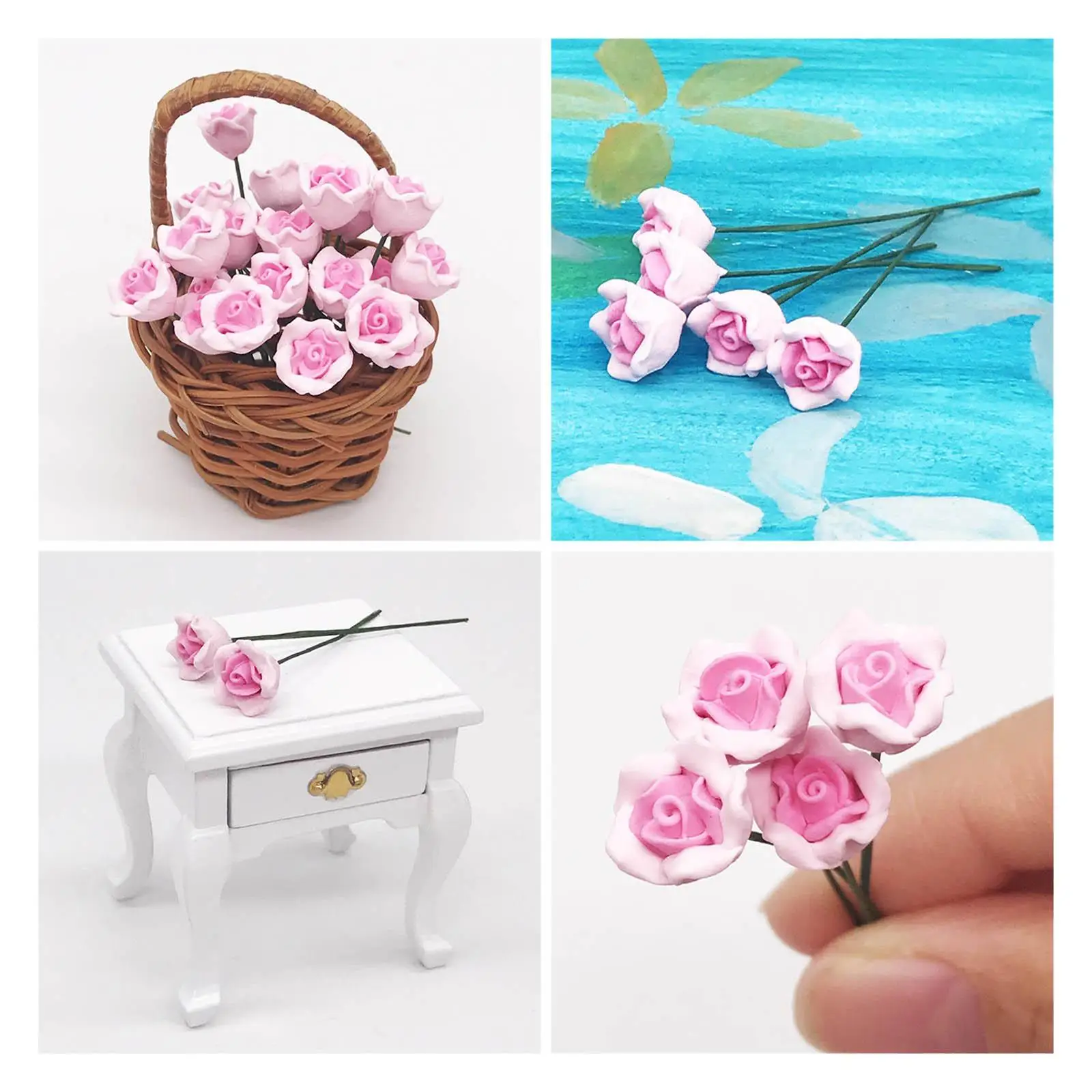 10 Pieces Artificial Rose Flower Landscape Decor for 1:12 Scale Dolls House
10 Pieces Artificial Rose Flower Landscape Decor for 1:12 Scale Dolls House