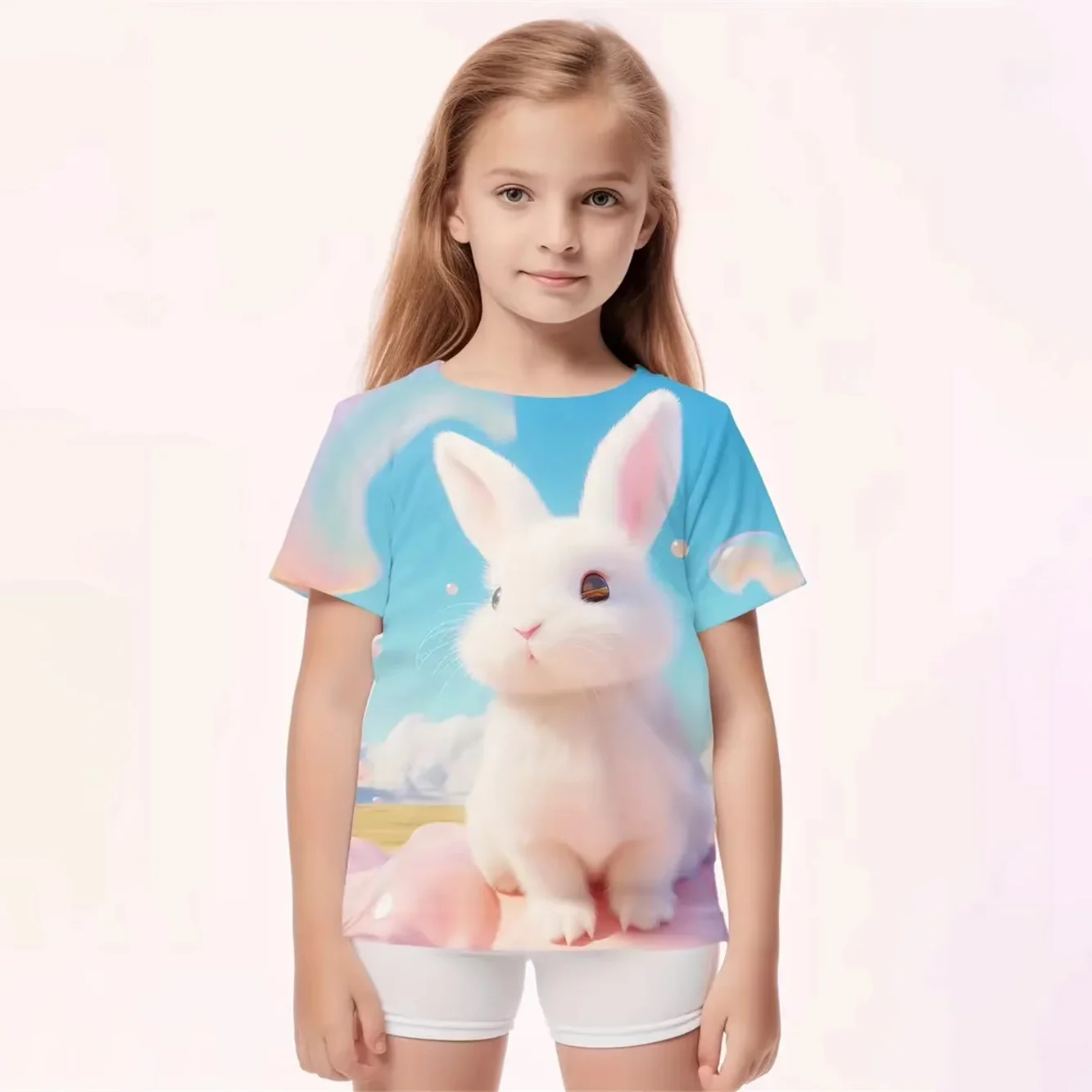 Girl Clothes Cartoon Cute Rabbit 3D Print Funny T-Shirt for Animal Lover Baby Boy Girl Short Sleeve Animals Graphic Tops 2-10Y
Girl Clothes Cartoon Cute Rabbit 3D Print Funny T-Shirt for Animal Lover Baby Boy Girl Short Sleeve Animals Graphic Tops 2-10Y