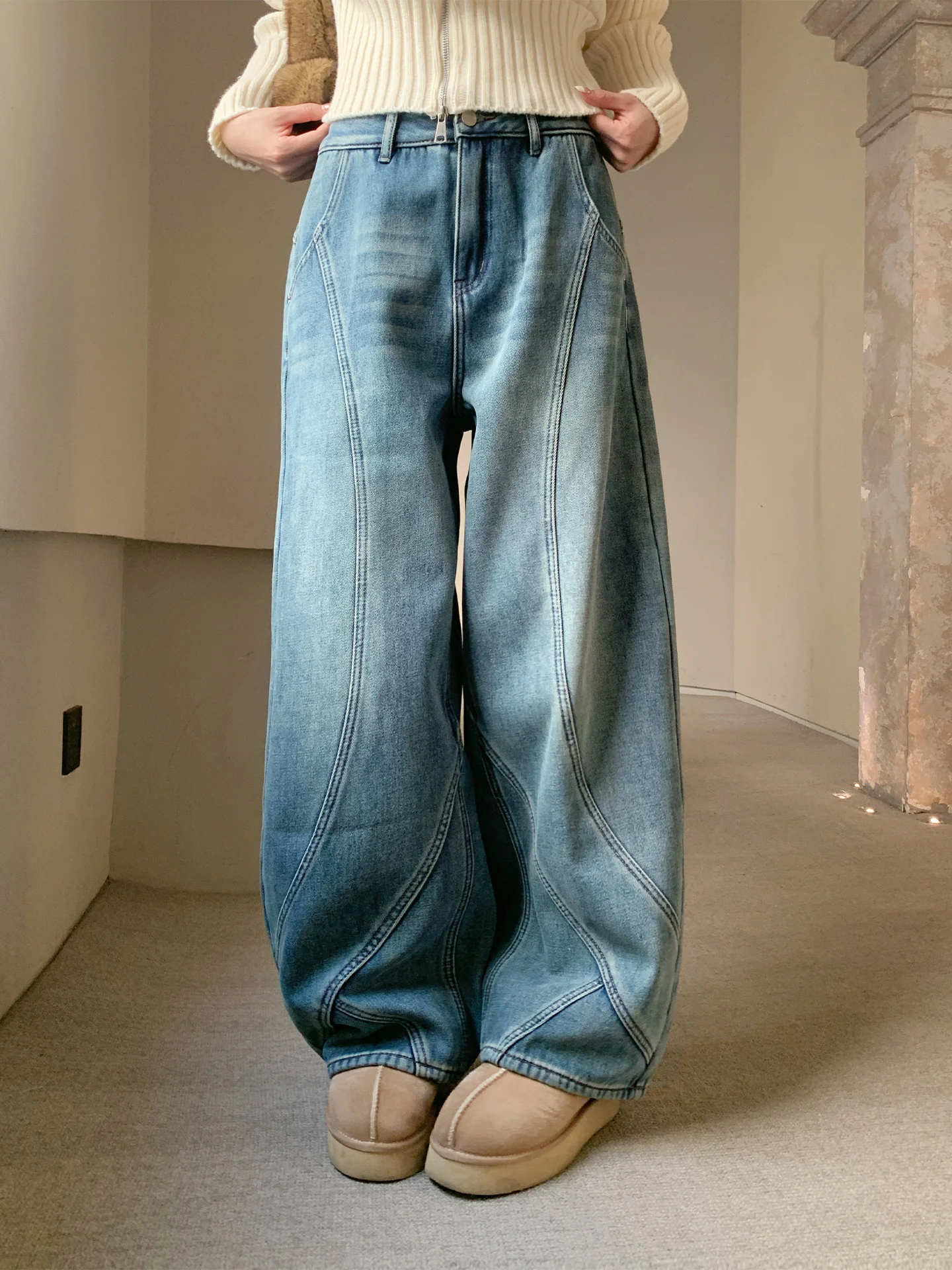 Женские джинсы CCc Thiened Fce Lined в стиле ретро, американские, приталенные, с высокой талией, прямые, синие, зимние
Женские джинсы CCc Thiened Fce Lined в стиле ретро, американские, приталенные, с высокой талией, прямые, синие, зимние