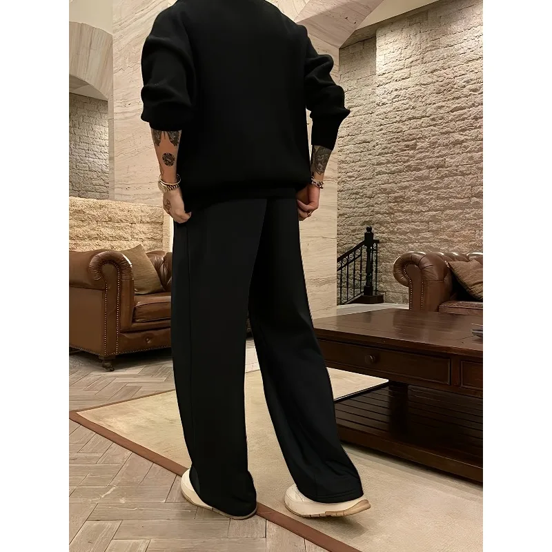 Мужские спортивные брюки прямого кроя, повседневный стиль, стандартный крой, эластичный пояс, идеальный выбор для осенне-зимней активной носки на улице
Мужские спортивные брюки прямого кроя, повседневный стиль, стандартный крой, эластичный пояс, идеальный выбор для осенне-зимней активной носки на улице